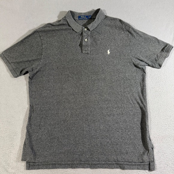 Polo Ralph Lauren Gray Polo Shirt Short Sleeve Men's Size XLCasual Classic - Picture 1 of 6